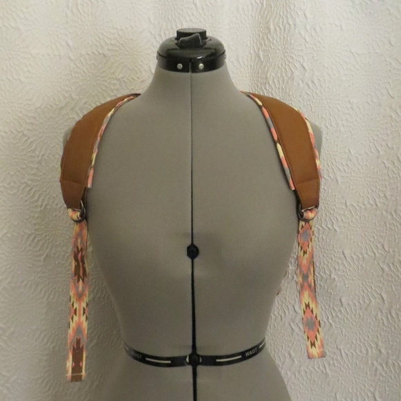 Candies Aztec Southwestern Y2K Style Faux Leather Vegan Backpack New - Picture 5 of 16